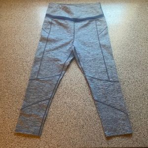 Gray running capris